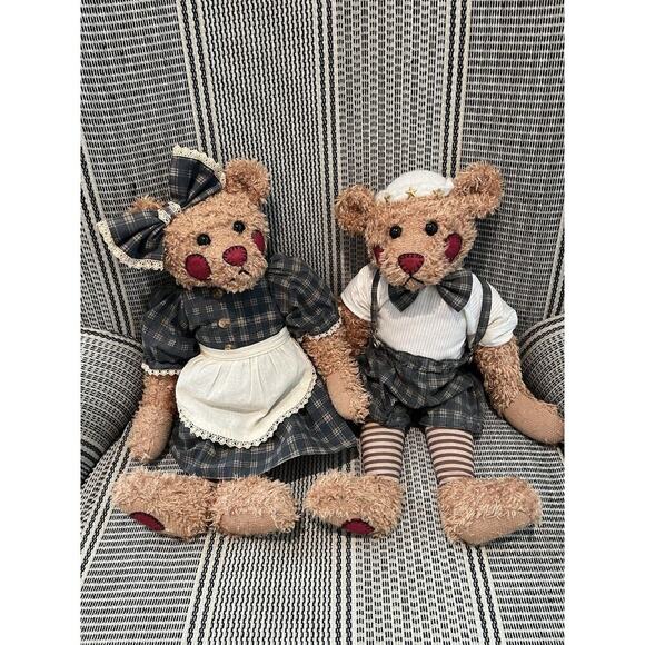 VTG Ashton Drake MUFFIN Antique Country Teddy Bear Plush by Donna Bobby Signed - Picture 7 of 7